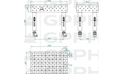 PRO INOX suvirinimo stalas 15 mm - 2000x1000mm - PRO INOX - Φ16 - 50x50mm - Ant ratukų