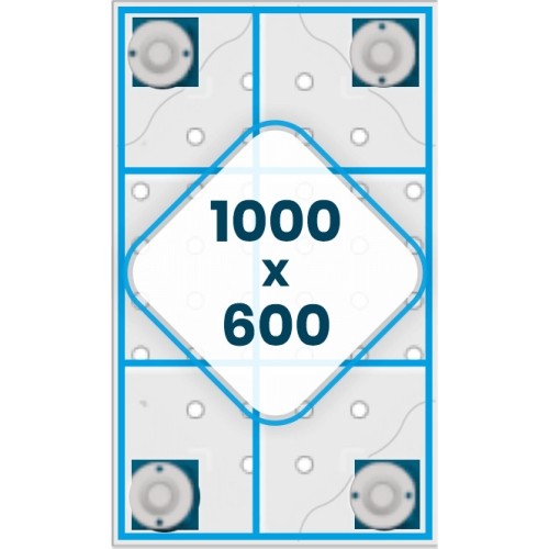 PRO INOX suvirinimo stalas 15 mm - 1000x600mm - PRO INOX - Φ16 - 50x50mm - Ant kojelių