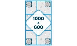 PRO INOX suvirinimo stalas 15 mm - 1000x600mm - PRO INOX - Φ16 - 50x50mm - Ant kojelių