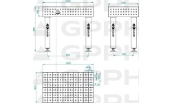 PRO INOX suvirinimo stalas 15 mm - 1200x1000mm - PRO INOX - Φ16 - 50x50mm - Ant kojelių
