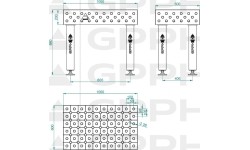 PRO INOX suvirinimo stalas 15 mm - 3000x1480mm - PRO INOX - Φ16 - 50x50mm - Ant kojelių