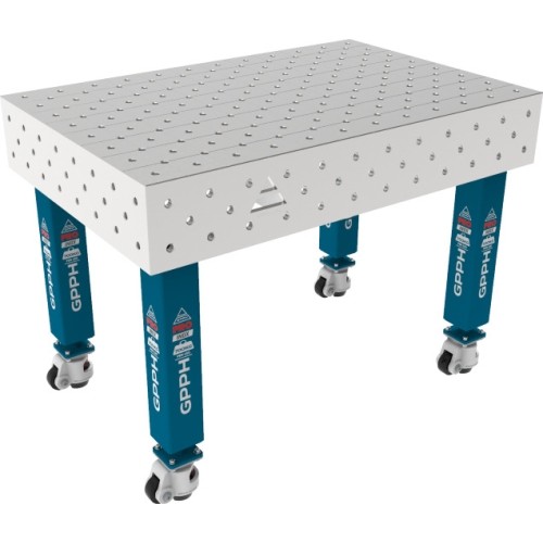 PRO INOX suvirinimo stalas 15 mm - 1200x800mm - PRO INOX - Φ16 - Įstrižinė - Ant ratukų