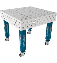 PRO INOX Welding Table 15mm - 1000x1000mm - PRO INOX - Φ28 - 100x100mm - On wheels
