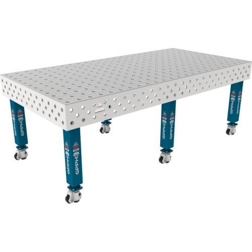 PRO INOX suvirinimo stalas 15 mm - 2400x1200mm - PRO INOX - Φ28 - 100x100mm - Ant ratukų