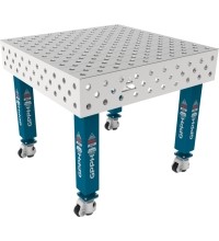 PRO INOX Welding Table 15mm - 1000x1000mm - PRO INOX - Φ28 - Diagonal - On wheels