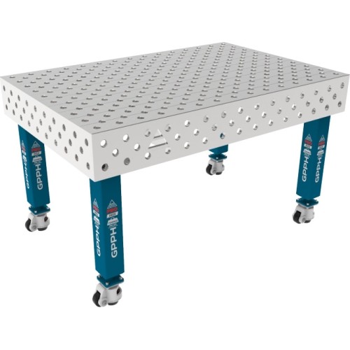 PRO INOX suvirinimo stalas 15 mm - 1500x1000mm - PRO INOX - Φ28 - Įstrižinė - Ant ratukų