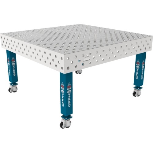 PRO INOX Welding Table 15mm - 1500x1480mm - PRO INOX - Φ28 - Diagonal - On wheels