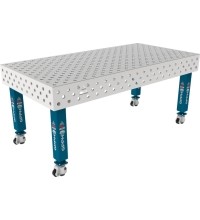 PRO INOX suvirinimo stalas 15 mm - 2000x1000mm - PRO INOX - Φ28 - Įstrižinė - Ant ratukų