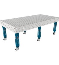 PRO INOX suvirinimo stalas 15 mm - 2400x1200mm - PRO INOX - Φ28 - Įstrižinė - Ant ratukų