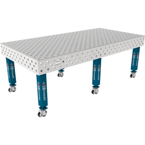 PRO INOX Welding Table 15mm - 2400x1200mm - PRO INOX - Φ28 - Diagonal - On wheels