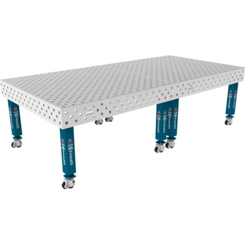 PRO INOX suvirinimo stalas 15 mm - 3000x1480mm - PRO INOX - Φ28 - Įstrižinė - Ant ratukų