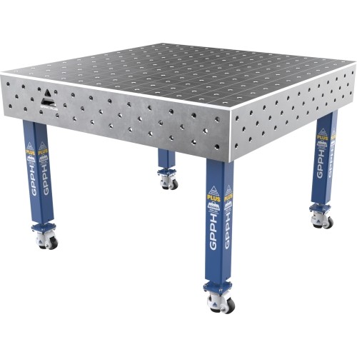 Welding table PLUS 12 mm - 1200x1200mm - Φ16 - 100x100mm - On wheels
