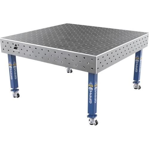 Welding table PLUS 12 mm - 1500x1480mm - Φ16 - 100x100mm - On wheels