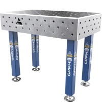Suvirinimo stalas PLUS 12 mm - 1000x600mm - Φ16 - 100x100mm - Ant kojelių
