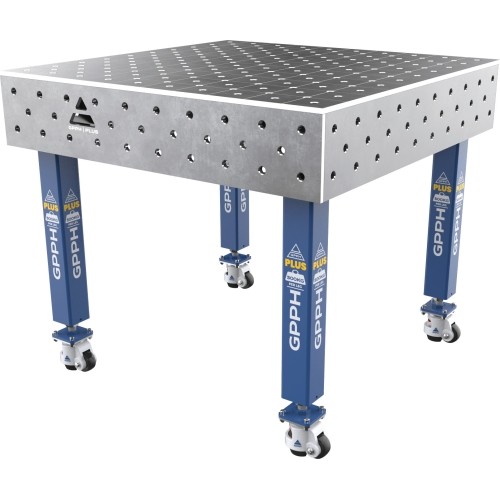 Suvirinimo stalas PLUS 12 mm - 1000x1000mm - Φ16 - Įstrižinė - Ant ratukų