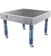 Welding table PLUS 12 mm - 1200x1200mm - Φ16 - Diagonal - On wheels