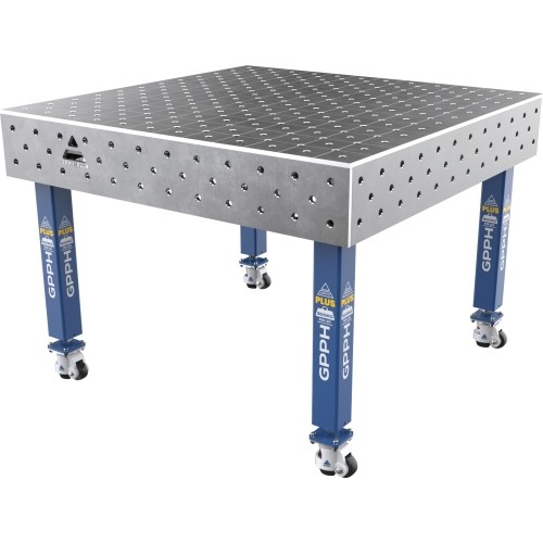 Welding table PLUS 12 mm - 1200x1200mm - Φ16 - Diagonal - On wheels