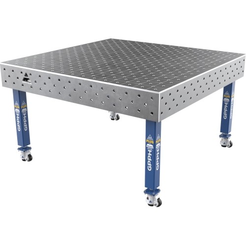 Welding table PLUS 12 mm - 1500x1480mm - Φ16 - Diagonal - On wheels