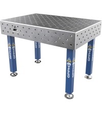 Welding table PLUS 12 mm - 1200x800mm - Φ16 - Diagonal - On feet