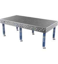 Welding table PLUS 12 mm - 2400x1200mm - Φ28 - 100x100mm - On wheels