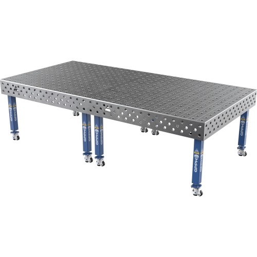 Welding table PLUS 12 mm - 3000x1480mm - Φ28 - 100x100mm - On wheels