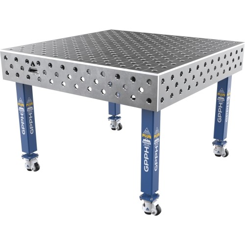 Welding table PLUS 12 mm - 1200x1200mm - Φ28 - Diagonal - On wheels
