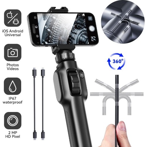 Endoscope for smart device with flexible probe Ø 8mm, 2m