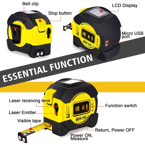 Laser tape measure 60/5m