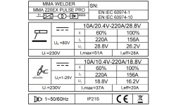 Inverterinis suvirinimo aparatas FORBY® 220EX PULSE PRO