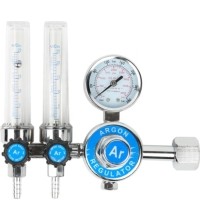 Dujų reduktorius HORNEC® Argon/CO₂ su dviem rotametrais (EURO veržlė W21.8)