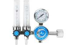 Gas regulator Hornec Argon/Co2 with two rotameters (EURO nut W21.8)