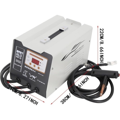 Spot welding machine for aluminum and dent bar set