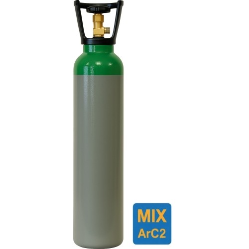 Dujų balionas Gaschema (PH 300 BAR) (MIX ArC2) (užpildytas) - 20 l (ypač tinka nerūdijančiam plienui virinti)