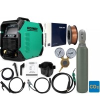 Pusautomačio KOMPLEKTAS HORNEC® smart SynMIG 2200i MAX (sinerginis, suvirinimas iki 6 mm) + CO2 balionas 8l + priedai