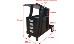 MIG welding cart with drawers