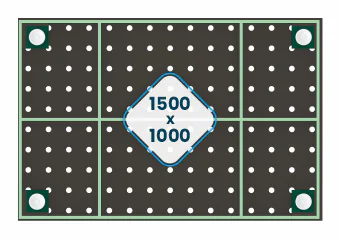 Ożebrowanie stołu SMART 1500x1000mm